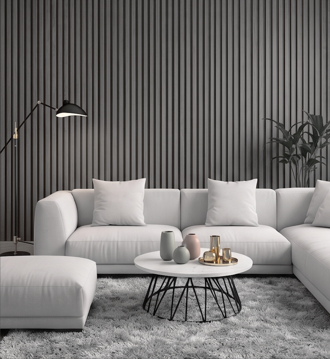 Panel Ranurado Grey