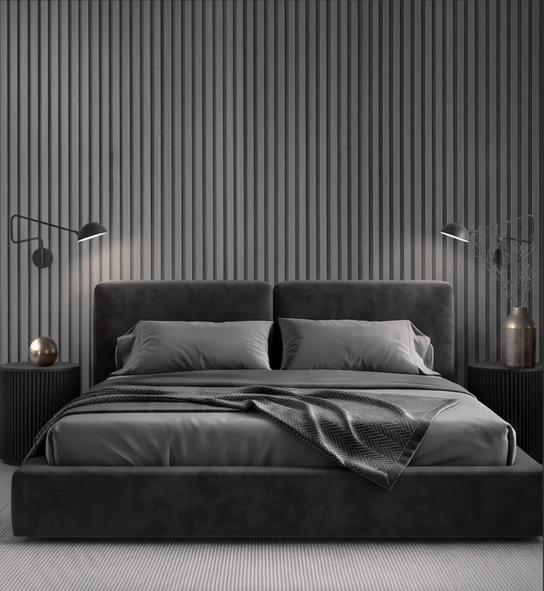 Panel Ranurado Grey
