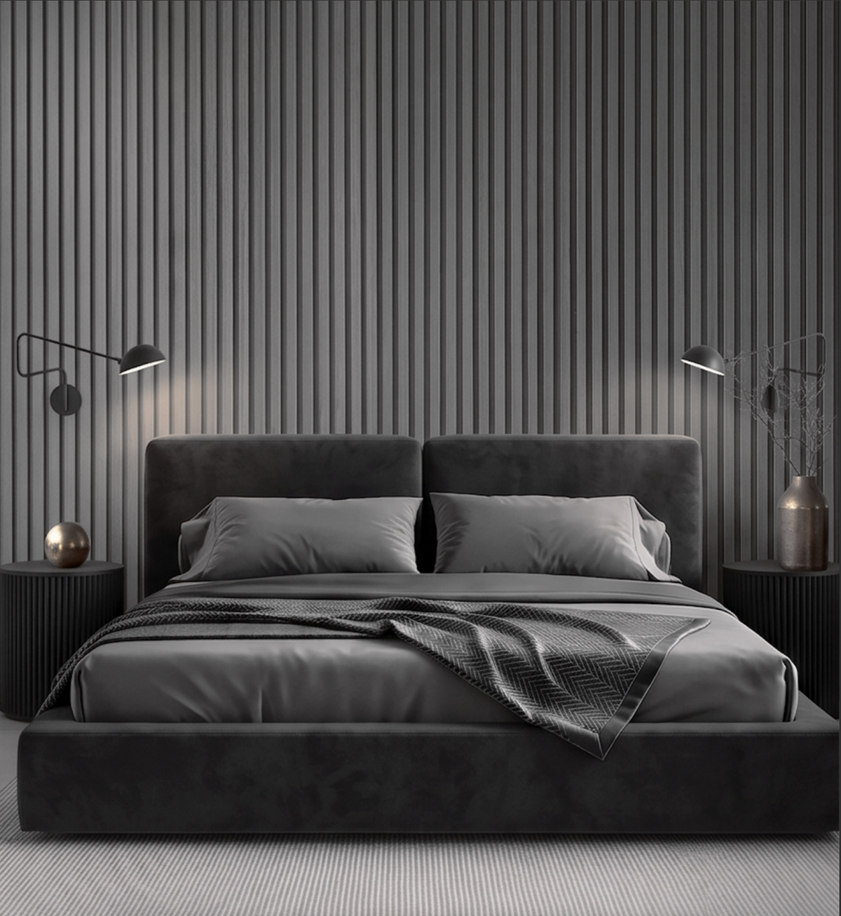 Panel Ranurado Grey