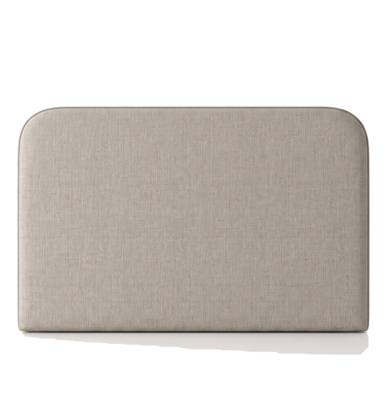 Respaldo de cama Lino Beige — vista frontal