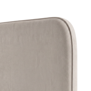 Respaldo de cama Lino Beige — detalle de la tela