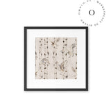 Birch And Owls White Cuadro