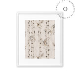 Birch And Owls White Cuadro