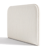 Respaldo de cama Lino Blanco — vista lateral