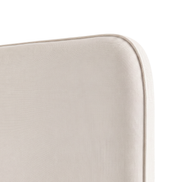 Respaldo de cama Lino Blanco — detalle de la tela