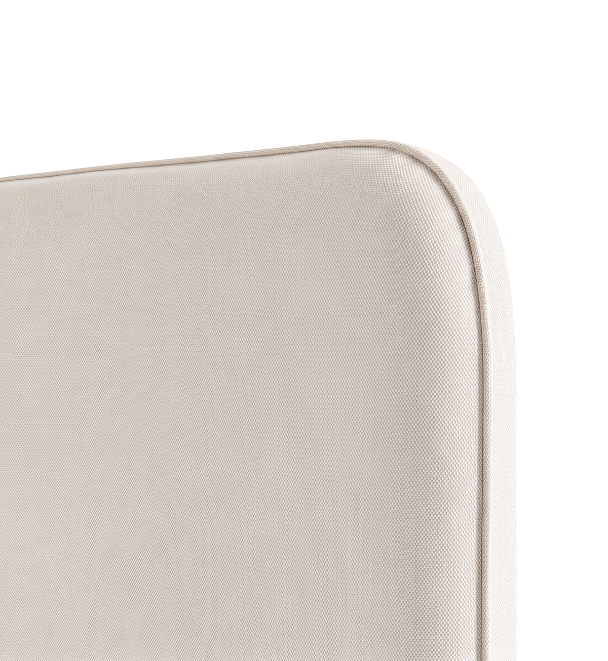 Respaldo de cama Lino Blanco — detalle de la tela