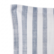 Respaldo de cama recto Linen Stripes Blue — detalle de la tela