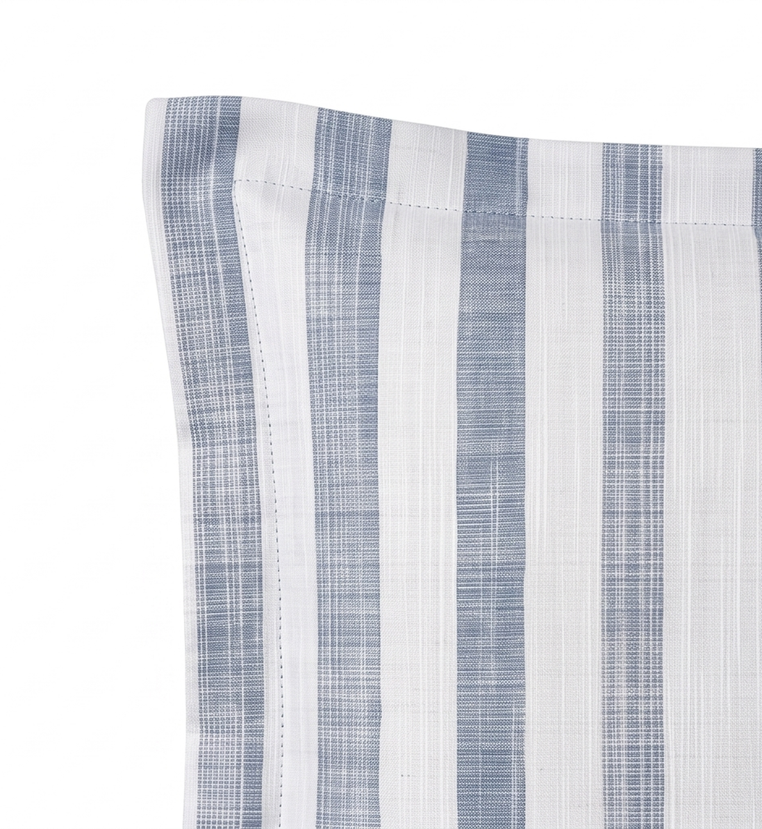 Respaldo de cama recto Linen Stripes Blue — detalle de la tela