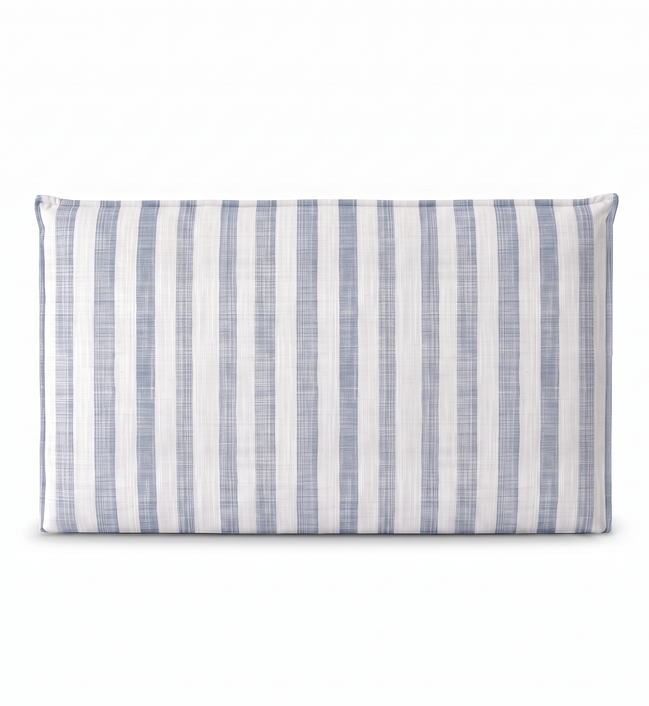 Respaldo de cama recto Linen Stripes Blue — vista frontal