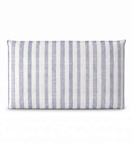 Respaldo de cama recto Linen Stripes Blue — vista frontal
