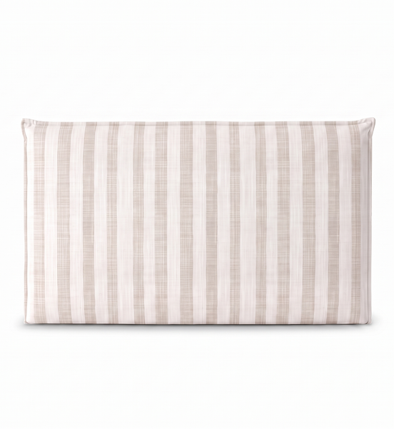 Respaldo de cama recto Linen Stripes Beige — vista frontal