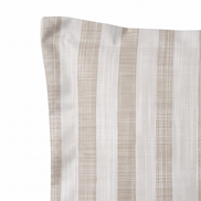 Respaldo de cama recto Linen Stripes Beige — detalle de la tela
