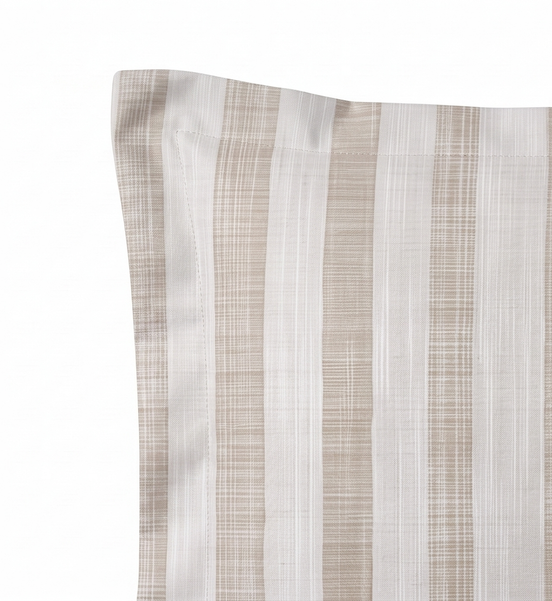 Respaldo de cama recto Linen Stripes Beige — detalle de la tela
