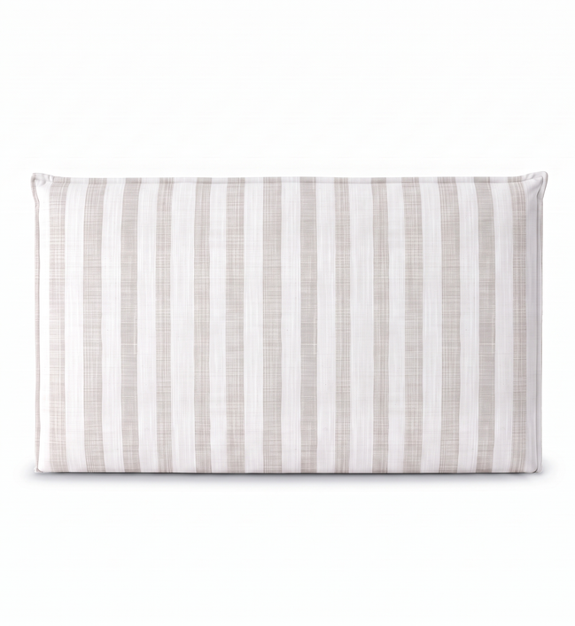 Respaldo de cama recto Linen Stripes Grey — vista frontal