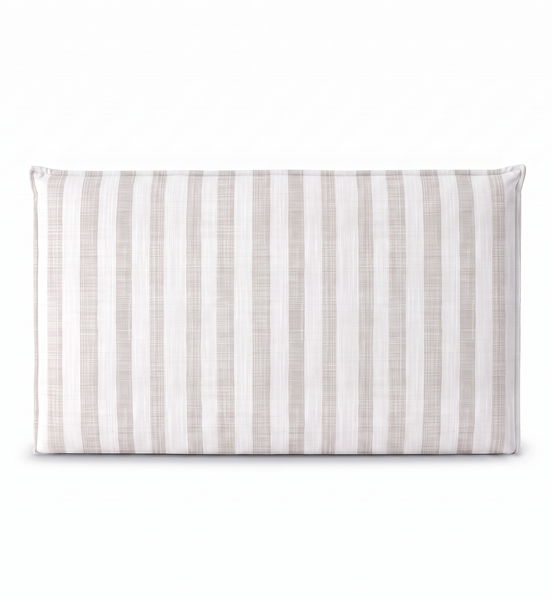 Respaldo de cama recto Linen Stripes Grey — vista frontal