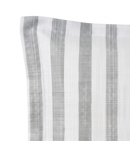 Respaldo de cama recto Linen Stripes Grey — detalle de la tela
