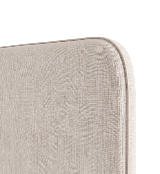Respaldo de cama Lino Crudo — detalle de la tela