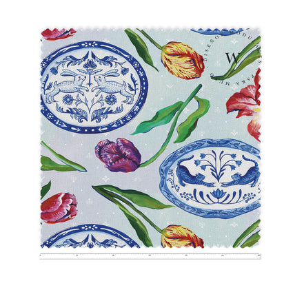 Blue Plates & Tulips