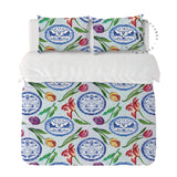 Blue Plates & Tulips