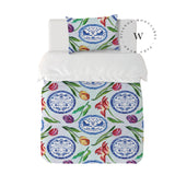 Blue Plates & Tulips