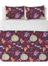 Funda Plumón Burgundy Mushrooms 1 Plaza