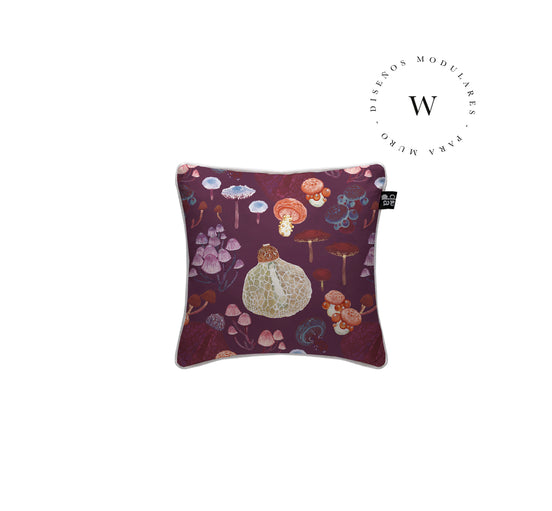 Funda Plumón Burgundy Mushrooms King