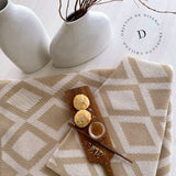 Diamond Beige Manta Tejida