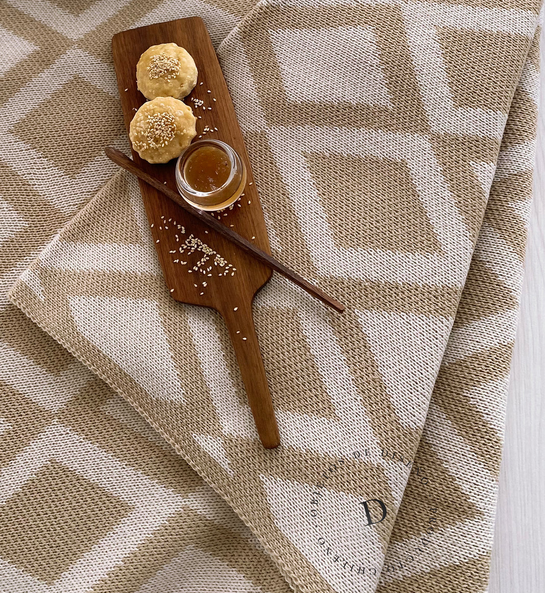 Diamond Beige Manta Tejida