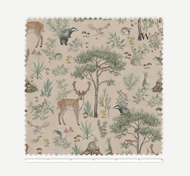 Funda Plumón Fantastic Forest Beige 1 1/2 Plaza