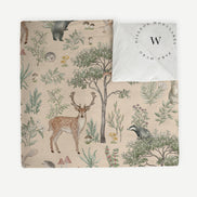 Manta Acolchada (Piecera) Fantastic Forest Beige 180 x 90 cm