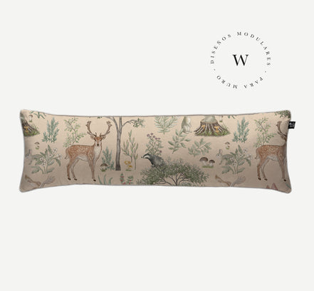 Cojín Fantastic Forest Beige 120 x 35 cm