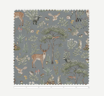 Funda Plumón Fantastic Forest Blue 1 1/2 Plaza