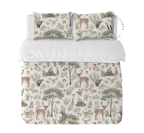Funda Plumón Fantastic Forest White 1 Plaza