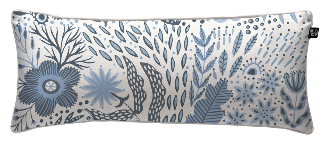 Cojín Indigo Flowers 90 x 35 cm