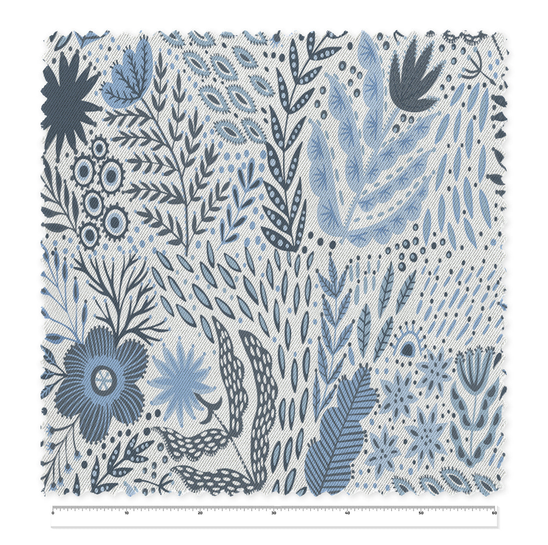 Tela Indigo Flowers x Metro (1,40 mts ancho)