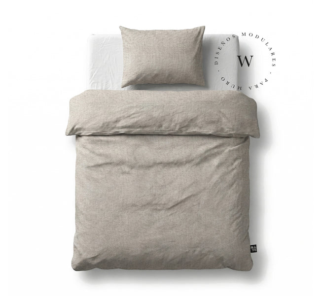 Funda Plumón Lino Beige Cuna 145 x 105 cm