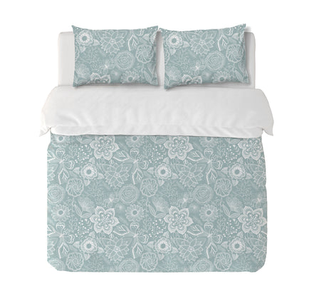 Funda Plumón Mint Flower Super King