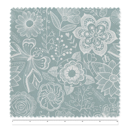 Tela Mint Flower x Metro (1,40 mts ancho)