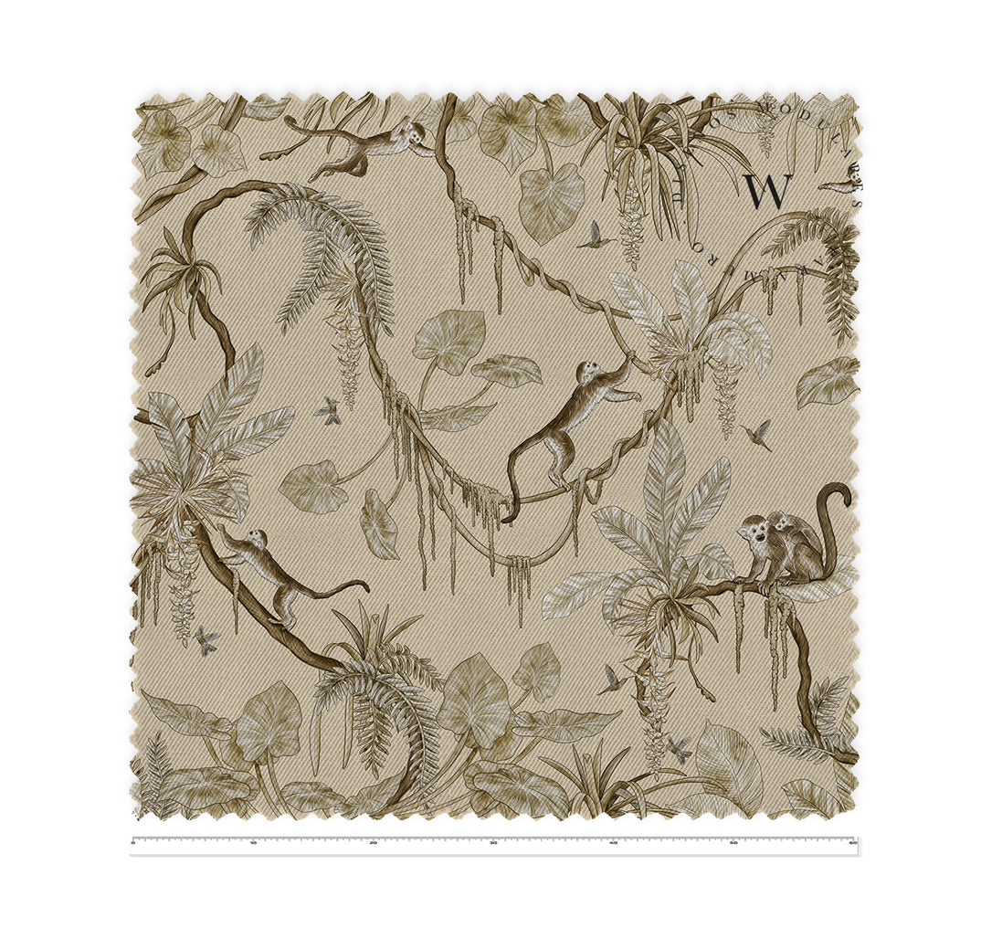 Playful Monkeys Vintage Beige
