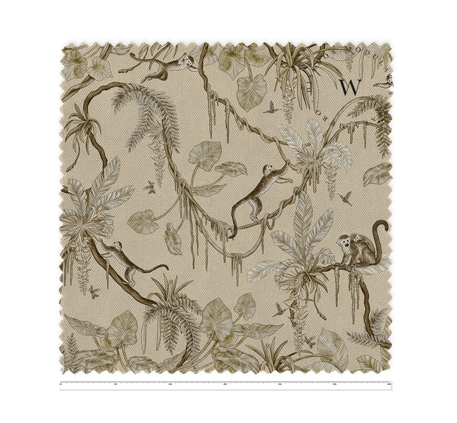 Playful Monkeys Vintage Beige