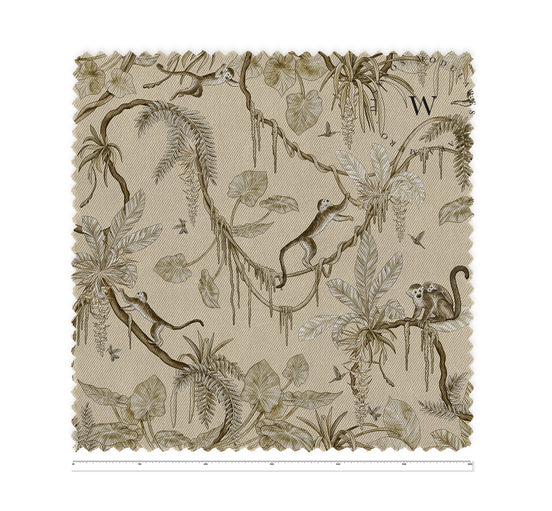Playful Monkeys Vintage Beige