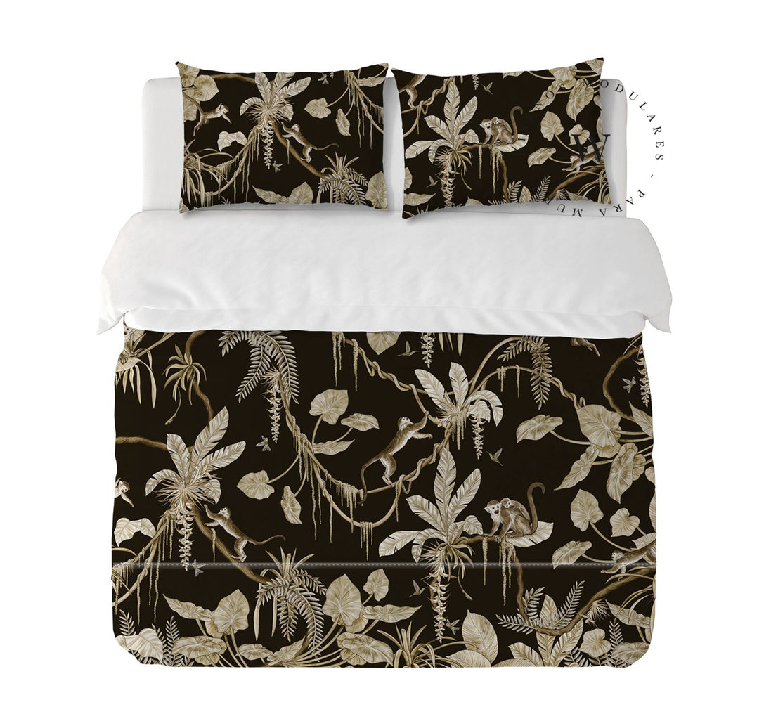 Playful Monkeys Vintage Black