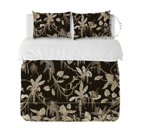 Playful Monkeys Vintage Black