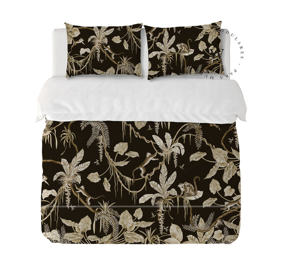 Playful Monkeys Vintage Black