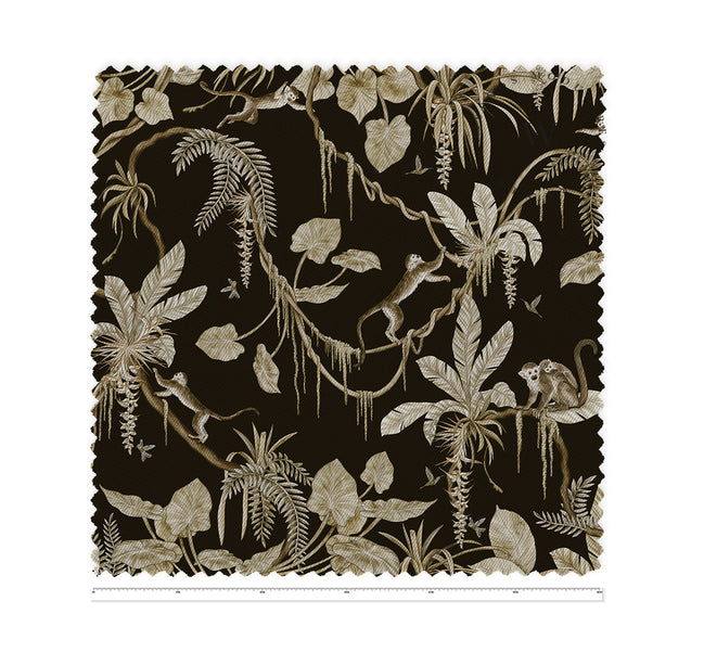 Playful Monkeys Vintage Black