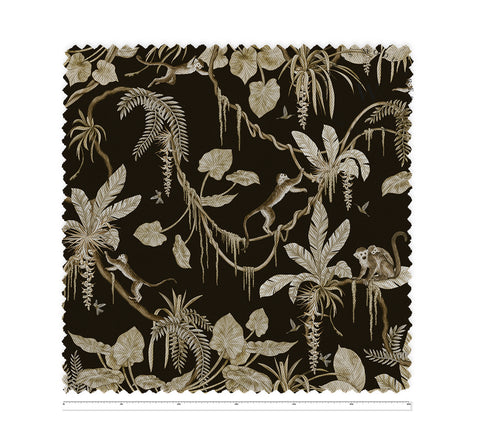 Playful Monkeys Vintage Black