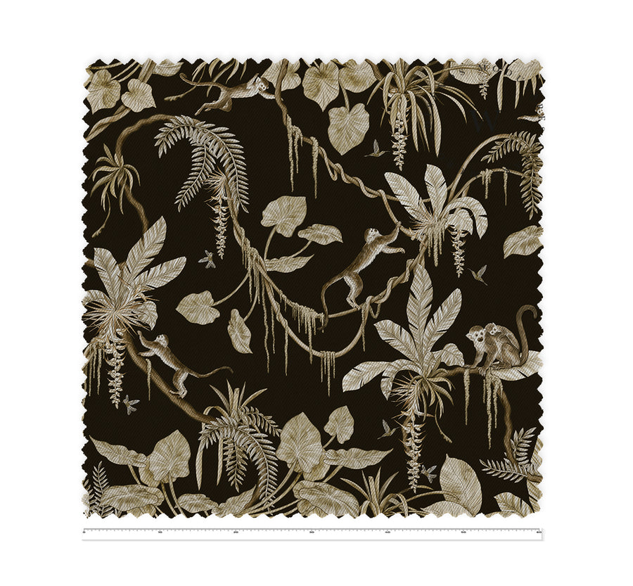 Playful Monkeys Vintage Black