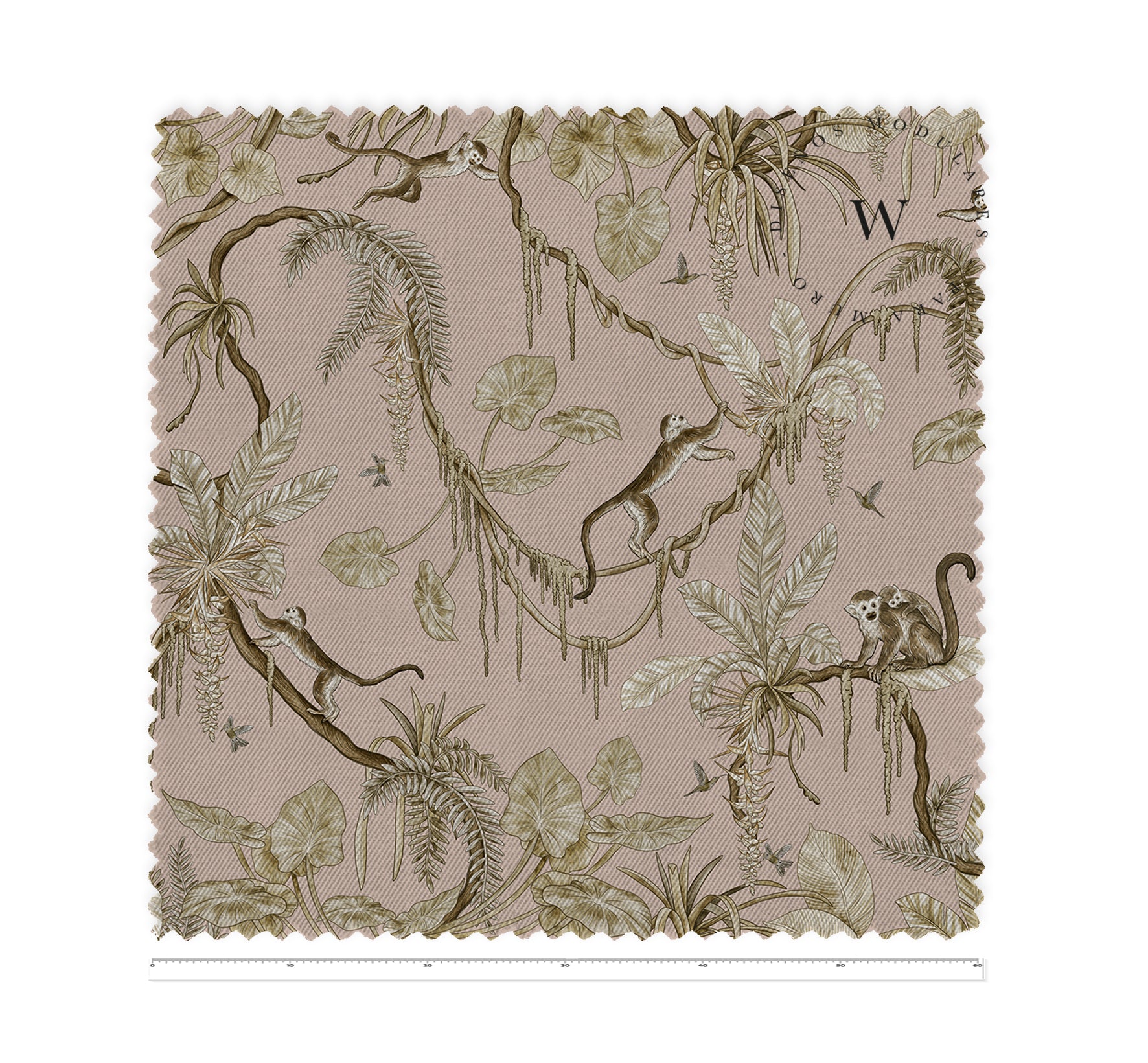 Playful Monkeys Vintage Pink