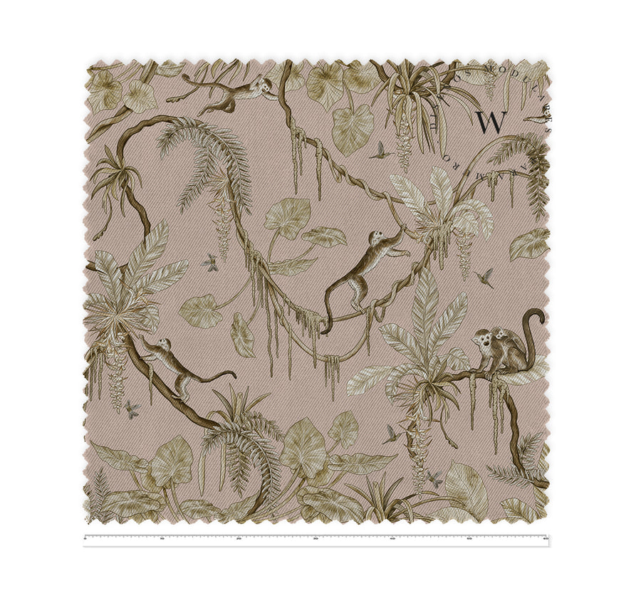 Playful Monkeys Vintage Pink