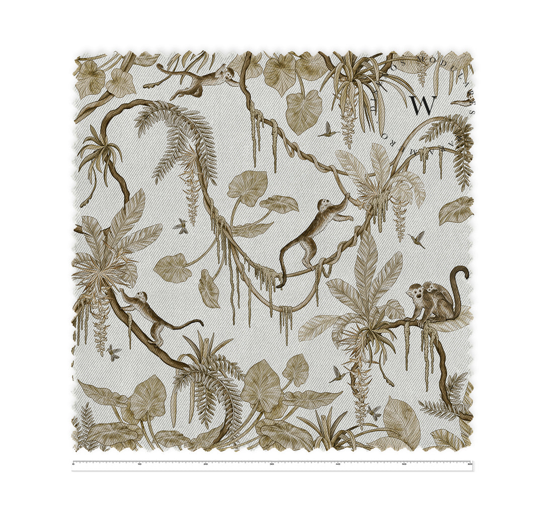 Playful Monkeys Vintage White